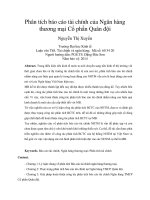 Phân tích báo cáo tài chính của ngân hàng thương mại cổ phần quân đội 