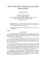 Hiệu chỉnh mẫu và nhận dạng trong nhập điểm tự động 