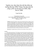 Nghiên cứu, khai thác kho dữ liệu điểm tại trường đại học SPKT hưng yên dựa trên bộ công cụ BI của hệ quản trị CSDL SQL server 2008 