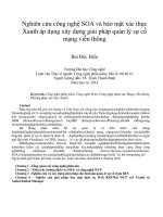 Nghiên cứu công nghệ SOA và bảo mật xác thực xauth áp dụng xây dựng giải pháp quản lý sự cố mạng viễn thông 