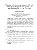 Ứng dụng mô hình hướng dịch vụ và điện toán đám mây xây dựng phần mềm quản lý điều hành tại viện kinh tế   bộ xây dựng 