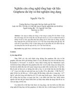 Nghiên cứu công nghệ tổng hợp vật liệu graphene đa lớp và thử nghiệm ứng dụng 