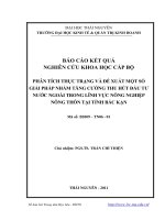 Phân tích thực trạng và đề xuất một số giải pháp nhằm tăng cường thu hút đầu tư nước ngoài trong lĩnh vực nông nghiệp nông thôn tại tỉnh bắc kạn 