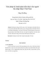 Giải pháp tài chính phát triển nhà ở cho người thu nhập thấp ở việt nam 