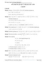 Bài tập ôn tập học kì 1 môn Toán lớp 10