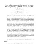 Hoàn thiện công tác tạo động lực cho lực lượng bán hàng tại công ty TNHH thương mại FPT 