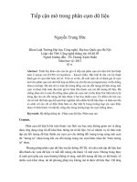 Tiếp cận mờ trong phân cụm dữ liệu 