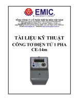 TÀI LIỆU KỸ THUẬT CÔNG TƠ ĐIỆN TỬ 1 PHA CE