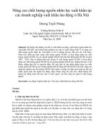 Nâng cao chất lượng nguồn nhân lực xuất khẩu tại các doanh nghiệp xuất khẩu lao động ở hà nội 