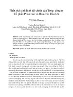 Phân tích tình hình tài chính của tổng công ty cổ phần phân bón và hóa chất dầu khí 