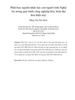 Phát huy nguồn nhân lực con người tỉnh nghệ an trong quá trình công nghiệp hóa, hiện đại hóa hiện nay 