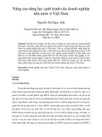 Nâng cao năng lực cạnh tranh của doanh nghiệp nhà nước ở việt nam 