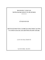 Một số giải pháp nâng cao hiệu quả hoạt động tại công ty cổ phần xăng dầu, dầu khí vĩnh long đến năm 2020 