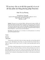 Tối ưu truy vấn cơ sở dữ liệu quan hệ và cơ sở dữ liệu phân tán bằng phương pháp heuristic 
