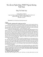 Nợ xấu tại ngân hàng TMCP ngoại thương việt nam 