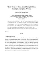 Quản trị rủi ro thanh khoản tại ngân hàng thương mại cổ phần á châu 