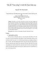 Vấn đề tam nông ở tỉnh hà nam hiện nay 