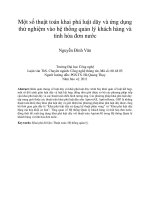 Một số thuật toán khai phá luật dãy và ứng dụng thử nghiệm vào hệ thống quản lý khách hàng và tính hóa đơn nước 