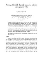 Phương pháp trích chọn đặc trưng cho bài toán nhận dạng chữ nôm 