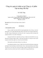 Công tác quản trị nhân sự tại công ty cổ phần vận tải thủy hà nội 