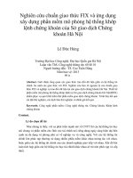 Nghiên cứu chuẩn giao thức FIX và ứng dụng xây dựng phần mềm mô phỏng hệ thống khớp lệnh chứng khoán của sở giao dịch chứng khoán hà nội 