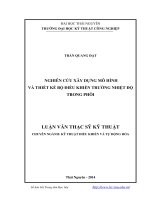 Nghiên cứu xây dựng mô hình và thiết kế bộ điều khiển trường nhiệt độ trong phôi