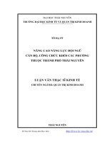 Nâng cao năng lực đội ngũ cán bộ, công chức khối các phường thuộc thành phố thái nguyên 
