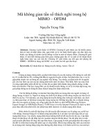 Mã không gian tần số thích nghi trong hệ MIMO – OFDM 