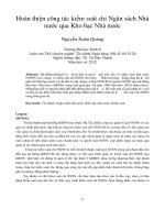 Hoàn thiện công tác kiểm soát chi ngân sách nhà nước qua kho bạc nhà nước 