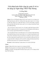 Giải pháp hoàn thiện công tác quản lý rủi ro tín dụng tại ngân hàng TMCP đại dương 