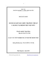 Đánh giá kết quả điều trị phẫu thuật u sọ hầu tại bệnh viện việt đức