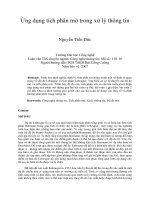 Ứng dụng tích phân mờ trong xử lý thông tin 