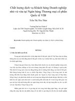 Chất lượng dịch vụ khách hàng doanh nghiệp nhỏ và vừa tại ngân hàng thương mại cổ phần quốc tế VIB 