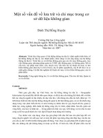 Một số vấn đề về lưu trữ và chỉ mục trong cơ sở dữ liệu không gian 