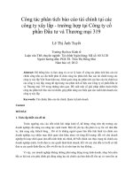 Công tác phân tích báo cáo tài chính tại các công ty xây lắp   trường hợp tại công ty cổ phần đầu tư và thương mại 319 