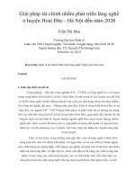 Giải pháp tài chính nhằm phát triển làng nghề ở huyện hoài đức   hà nội đến năm 2020 