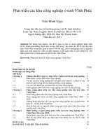 Phát triển các khu công nghiệp ở tỉnh vĩnh phúc 