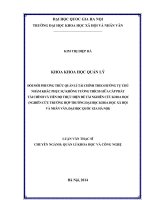 Đổi mới phương thức quản lí tài chính theo hướng tự chủ nhằm khắc phục sự không tương thích giữa cấp phát tài chính và tiến độ thực hiện đề tài nghiên cứu khoa học 