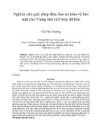 Nghiên cứu giải pháp đảm bảo an toàn và bảo mật cho trung tâm tích hợp dữ liệu 