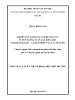 Tóm tắt luận án NGHIÊN CỨU ĐÁNH GIÁ ẢNH HƯỞNG CỦA TUYẾN ĐƯỜNG TUẦN TRA BIÊN GIỚI TỚI HỆ SINH THÁI – XÃ HỘI Ở KHU VỰC TÂY NGUYÊN