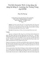Tìm hiểu semantic web và ứng dụng xây dựng hệ thống e  learning cho trường trung cấp ESTIH 
