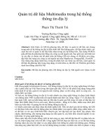 Quản trị dữ liệu multimedia trong hệ thống thông tin địa lý 