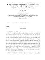 Công tác quản lý ngân sách xã trên địa bàn huyện nam đàn, tỉnh nghệ an 