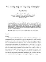 Các phương pháp cân bằng động chi tiết quay 