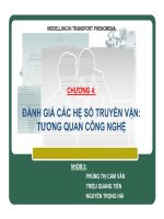 ĐÁNH GIÁ các hệ số TRUYỀN vận TƯƠNG QUAN CÔNG NGHỆ 