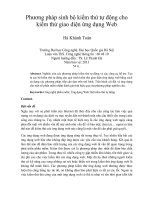 Phương pháp sinh bộ kiểm thử tự động cho kiểm thử giao diện ứng dụng web 