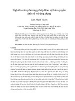 Nghiên cứu phương pháp bảo vệ bản quyền ảnh số và ứng dụng 