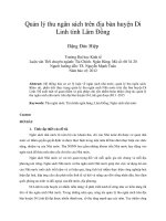 Quản lý thu ngân sách trên địa bàn huyện di linh tỉnh lâm đồng