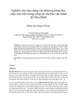 Nghiên cứu ứng dụng các phương pháp học máy tiên tiến trong công tác dự báo vận hành hồ hòa bình 