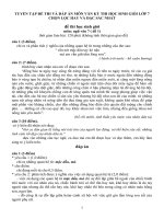 TUYỂN tập đề THI và đáp án môn văn kỳ THI học SINH GIỎI lớp 7 CHỌN lọc HAY và đặc sắc NHẤT 